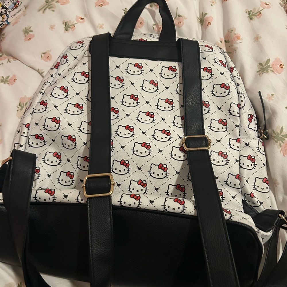 Hello Kitty Patterned Backpack With Black And Red… - image 2